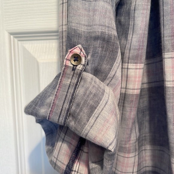Splendid Summer Plaid Button Down Western NWT - Picture 4 of 6
